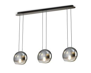 Lens Linear Pendant, 3 x E14 (Max 40W) Chrome Glass