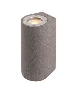 Jeno Round Wall Lamp, 2 x GU10 (Max 12W), IP65, Grey Concrete, 2yrs Warranty