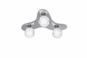 Loop Flush Ceiling 3 Light G9 ECO, Polished Chrome