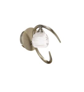 Loop Wall Lamp Switched 1 Light G9 ECO, Antique Brass