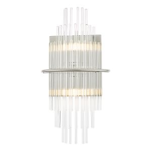 Lukas 2 Light G9 Polished Chrome Wall Light With Glass Rods