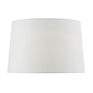 Macy E27 White Faux Silk Tapered 37cm Drum Shade (Shade Only)