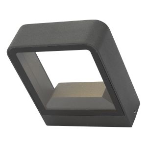Malone 1 Light 5W Integrated LED Antracite Outdoor IP65 Wall Light With Clear Glass Panel