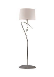 Mara Floor Lamp 4 Light E27, Polished Chrome With Ivory White Shade