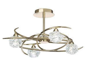 Maremagnum Ceiling 4 Light G9, French Gold