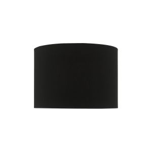 Max E27 Black Cotton 25cm Drum Shade (Shade Only)