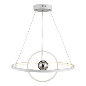 Dar MER882 Mercury Single Pendant White LED Finish 