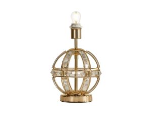 Meteor Round Table Lamp, 1 Light E27, French Gold