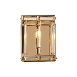 Meteor Square Wall Light, 1 Light E14, French Gold