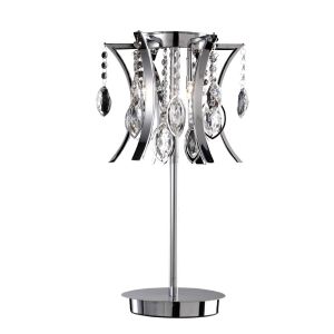 Mios Table Lamp 3 Light G4 Polished Chrome/Crystal