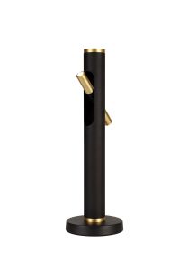 Mitton Table Lamp, 2 x 2W LED, 3000K, 560lm, Sand Black/Gold, 3yrs Warranty