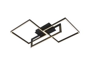 Mural Rectangular Ceiling, Dimmable, 48W LED, 3000K, 3840lm, IP20, Matt Black, 3yrs Warranty