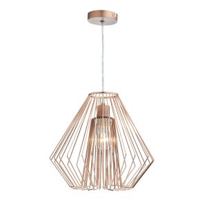 Needle E27 Non Electric Copper Geometric Wirework Shade (Shade Only)