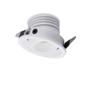 Neptuno Recessed Spotlight Mini Swivel, 3W LED, 4000K, 220lm, White, 3yrs Warranty