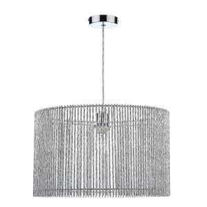 Nest E27 Non Electric Polished Chrome With Twisted Rod Decoration Shade (Shade Only)