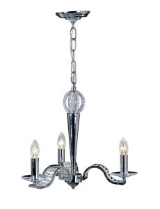 Niobe Pendant 3 Light E14 Polished Chrome/Crystal