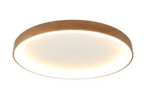 Niseko II Ring Ceiling 90cm 78W LED, 2700K-5000K Tuneable, 6200lm, Remote Control, Wood, 3yrs Warranty