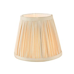 Noelle E14 Taupe Silk Pleated 14cm Shade (Shade Only)