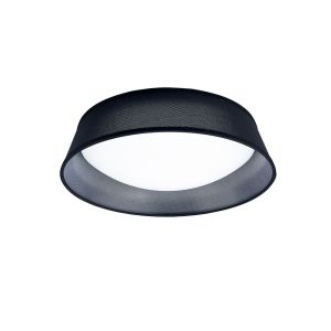 Nordica Flush Ceiling 21W LED 45CM Black 3000K, 2100lm, White Acrylic With Black Shade, 3yrs Warranty