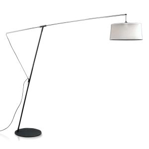 Nordica Floor Lamp E27 With Ivory White Shade, Ivory White/Polished Chrome **COLLECTION ONLY**