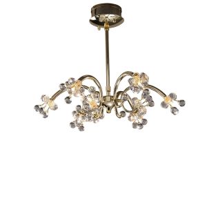 Octavia Pendant 9 Light G4 French Gold/Crystal, NOT LED/CFL Compatible