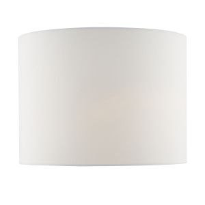 Olalla E27 Ivory Faux Silk 34cm Drum Shade (Shade Only)