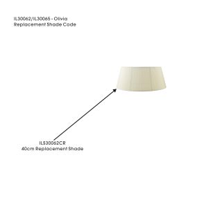 Olivia Organza Table Lamp Shade Ccrain For IL30062/65, 330/400mmx180mm