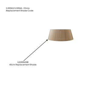 Olivia Organza Floor Lamp Shade Soft Bronze For IL30063/66, 450mmx200mm