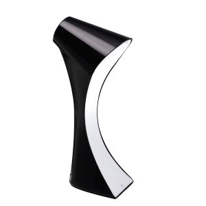 Ora Table Lamp 1 Light E27, Gloss Black/White Acrylic/Polished Chrome, CFL Lamps INCLUDED