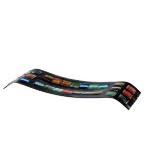 (DH) Orion Glass Art Platter Black/Multi-Colour