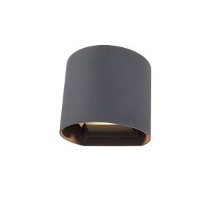 Ottawa Up & Downward Lighting Wall Light 2x3W LED 3000K, Anthracite, 410lm, IP54, 3yrs Warranty