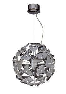 Otto 46cm Pendant 41 Light G4 Sphere, Polished Chrome/Frosted Glass, NOT LED/CFL Compatible