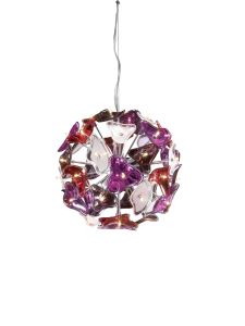 Otto 46cm Pendant 41 Light G4 Sphere, Polished Chrome/Frosted Glass/Multi-Colour Glass, NOT LED/CFL Compatible