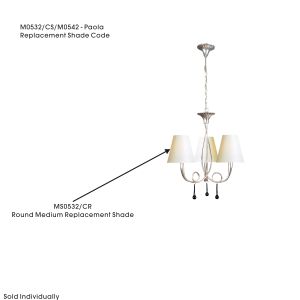 Paola Shade Round Medium Ccrain, Suitable For M0532/0542, 170mmx170mm