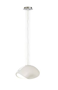 Pasion Oval Pendant 3 Light E27, Gloss White/White Acrylic/Polished Chrome, CFL Lamps INCLUDED
