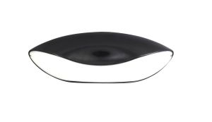 Pasion Oval Ceiling 4 Light E27, Gloss Black/White Acrylic/Polished Chrome, CFL Lamps INCLUDED