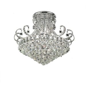 Pearl Ceiling Round 12 Light E14 Polished Chrome/Crystal Item Weight: 18.3kg