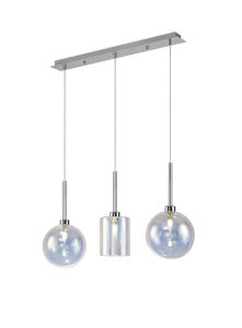 Penton Linear Pendant 2m, 3 x G9, Polished Chrome/Italisbonscent/Frosted Type B,G Shade