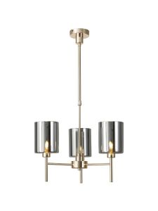 Penton Telescopic/Semi Flush, 3 x G9, French Gold/Chrome Type B Shade