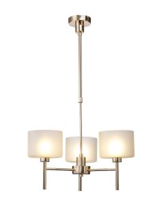 Penton Telescopic/Semi Flush, 3 x G9, French Gold/Frosted Type C Shade