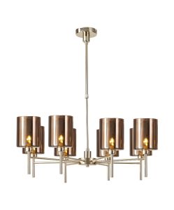 Penton Telescopic/Semi Flush, 8 x G9, French Gold/Copper Type B Shade