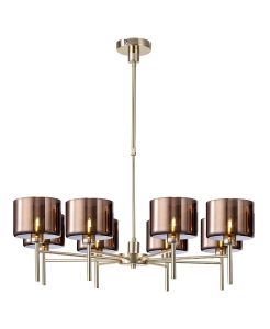 Penton Telescopic/Semi Flush, 8 x G9, French Gold/Copper Type C Shade