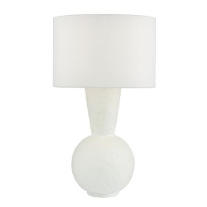 Perla 1 Light E27 Matt White Table Lamp With Inline Switch (Base Only)