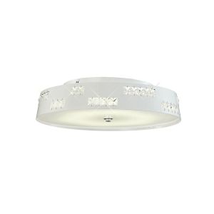 Phoenix 40cm Flush Ceiling 18W LED 4000K White/Crystal