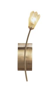 Pietra Wall Lamp Switched 1 Light G9, Antique Brass