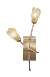 Pietra Wall Lamp Switched 2 Light G9, Antique Brass