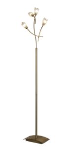 Pietra Floor Lamp 4 Light G9, Antique Brass, NOT LED/CFL Compatible