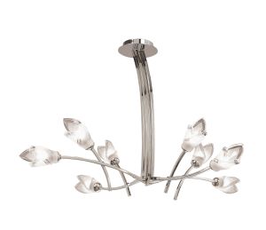 Pietra Pendant 4 Arm 8 Light G9, Polished Chrome