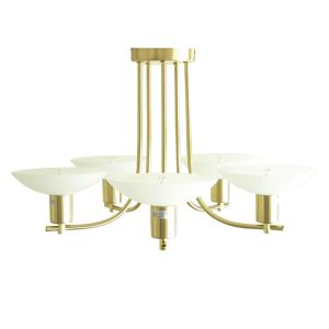 PINI 5 Light G9 PENDANT SATIN BRASS G9