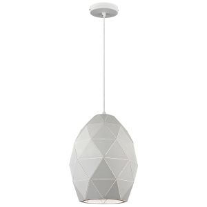 Weston 1 Light E27 Dimmable Adjustable White Pendant